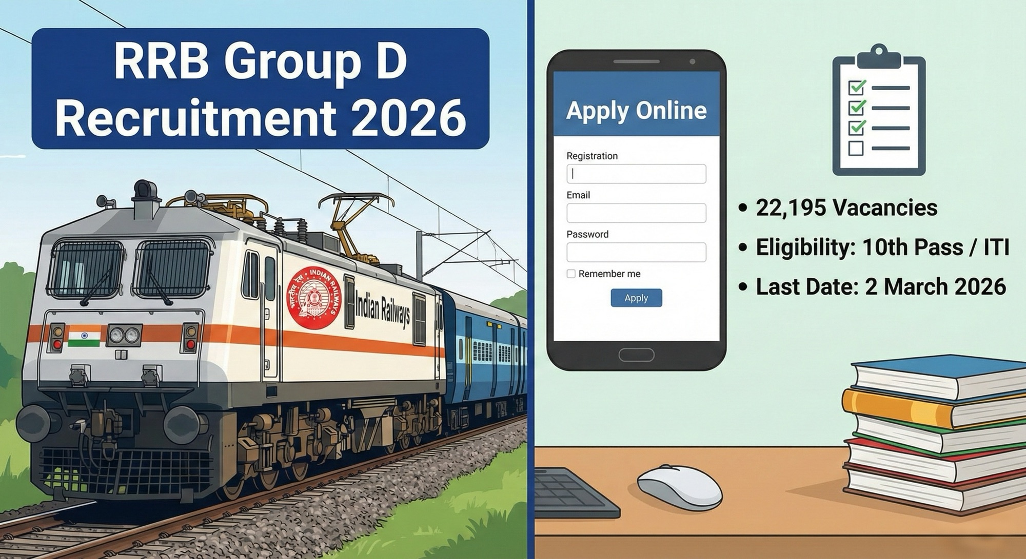 RRB Group D (Level-1) Recruitment 2026 Notification Out – Eligibility, Salary, Vacancy & Apply Online
